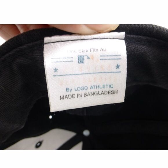 Vintage Black on Black Logo Velcro Hat MLB Hat - Picture 7 of 11